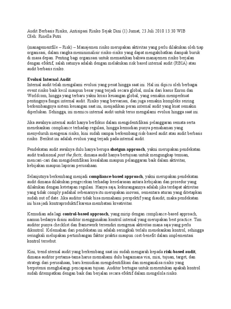 Audit Berbasis Risiko Pdf