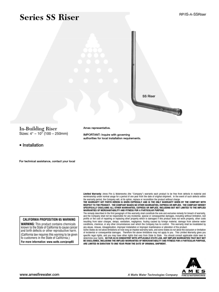 Series SS Riser | PDF | Pipe (Fluid Conveyance) | Corrosion