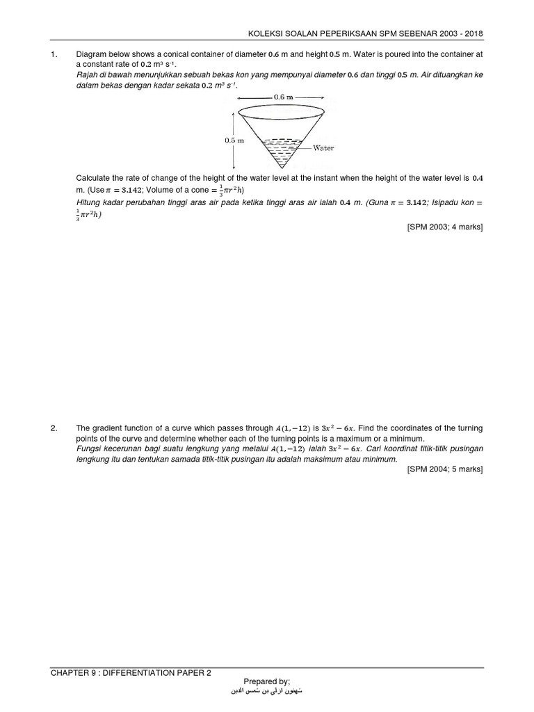 Chapter 9 F4 Differentiation P2 | PDF