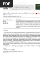 Failure Analysis of Martensitic Stainless Steel Bridge Roller Bearings