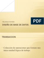 Diseño de Base de Datos: Transacciones