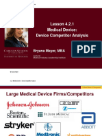 Medical Device - Device Competitor Analysis