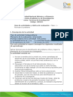 Guia de Actividades y Rúbrica de Evaluación - Paso 1 - Formular El Problema PDF