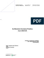 4a Memòria Farmàcia Pràctica Curs 2019-20: Estades en Pràctiques Tutelades Dra. Marian March I Pujol Coordinadora