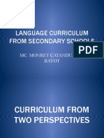 Curriculum From Two Perspectives