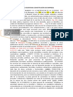 Ejemplo Acta de Contitución Empresa