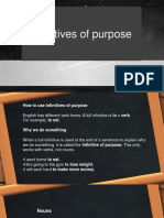 Infinitives of Purpose