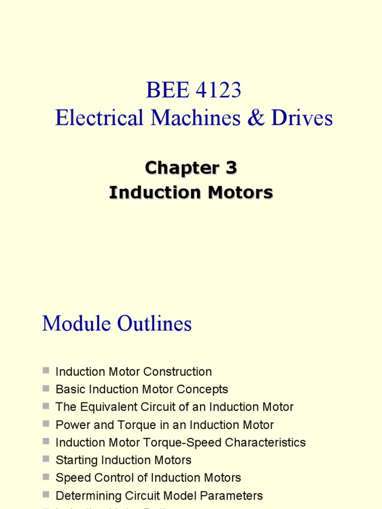 CH 3 - Induction Motors | PDF | Electric Motor | Electromagnetism