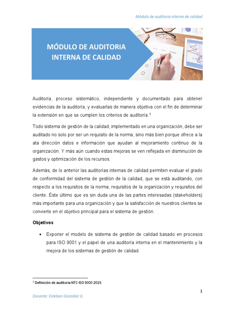 Auditoría Interna de Calidad ISO 9001 | PDF | Sistema de manejo de ...