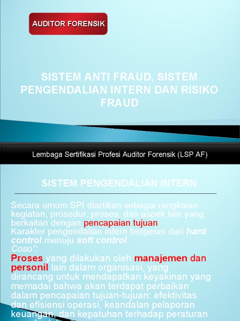 Sistem Pengendalian Intern dan Risiko Fraud | PDF | Bisnis