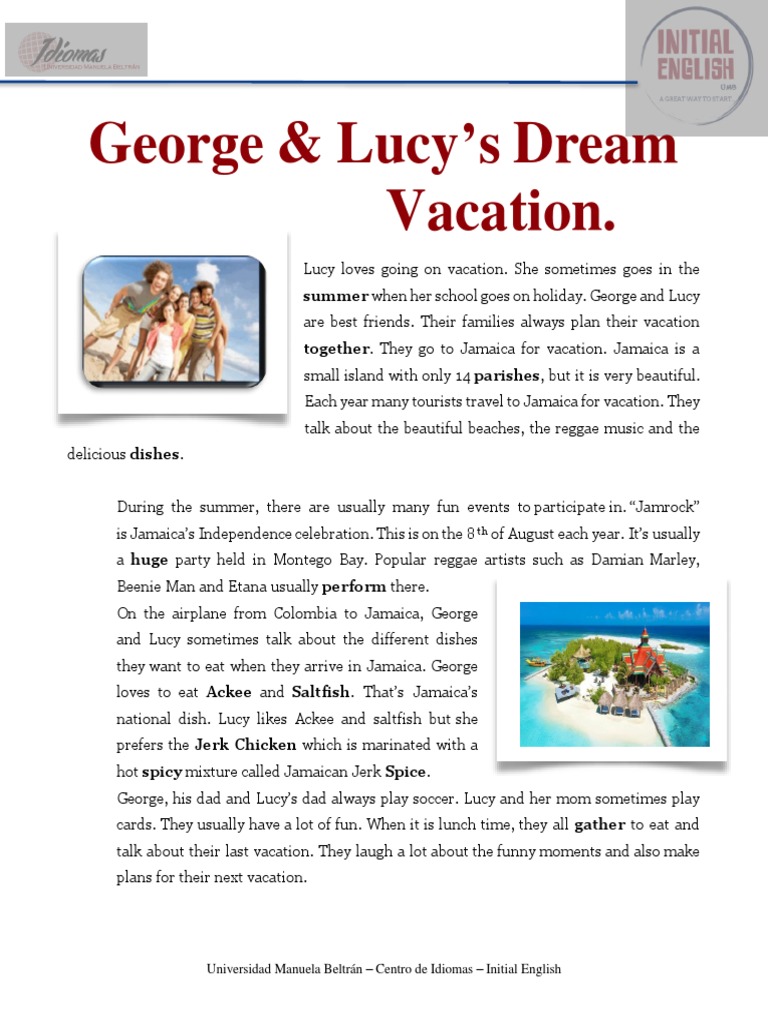 and Lucy's Dream Vacation PDF Jamaica Foods
