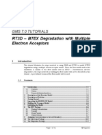 RT3D - BTEX Degradation With Multiple Electron Acceptors: Gms 7.0 Tutorials