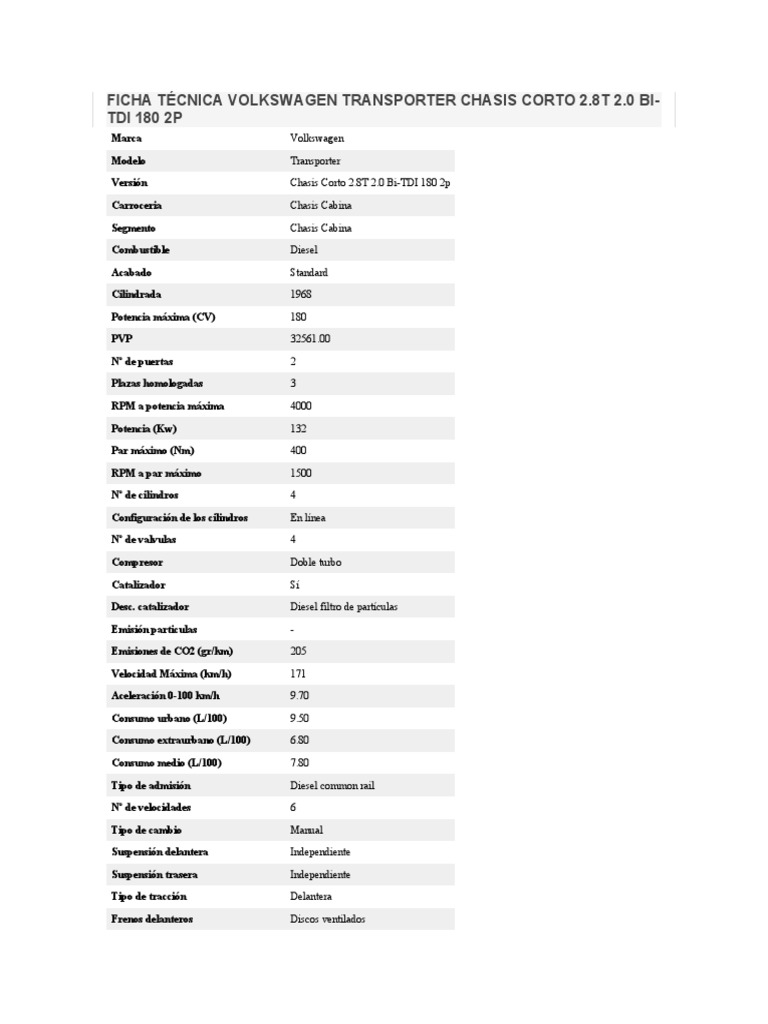 Ficha Técnica Camiones PDF Camión