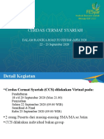 Cerdas Cermat Syariah: Dalam Rangka Road To Fesyar Jawa 2020 22 - 23 September 2020