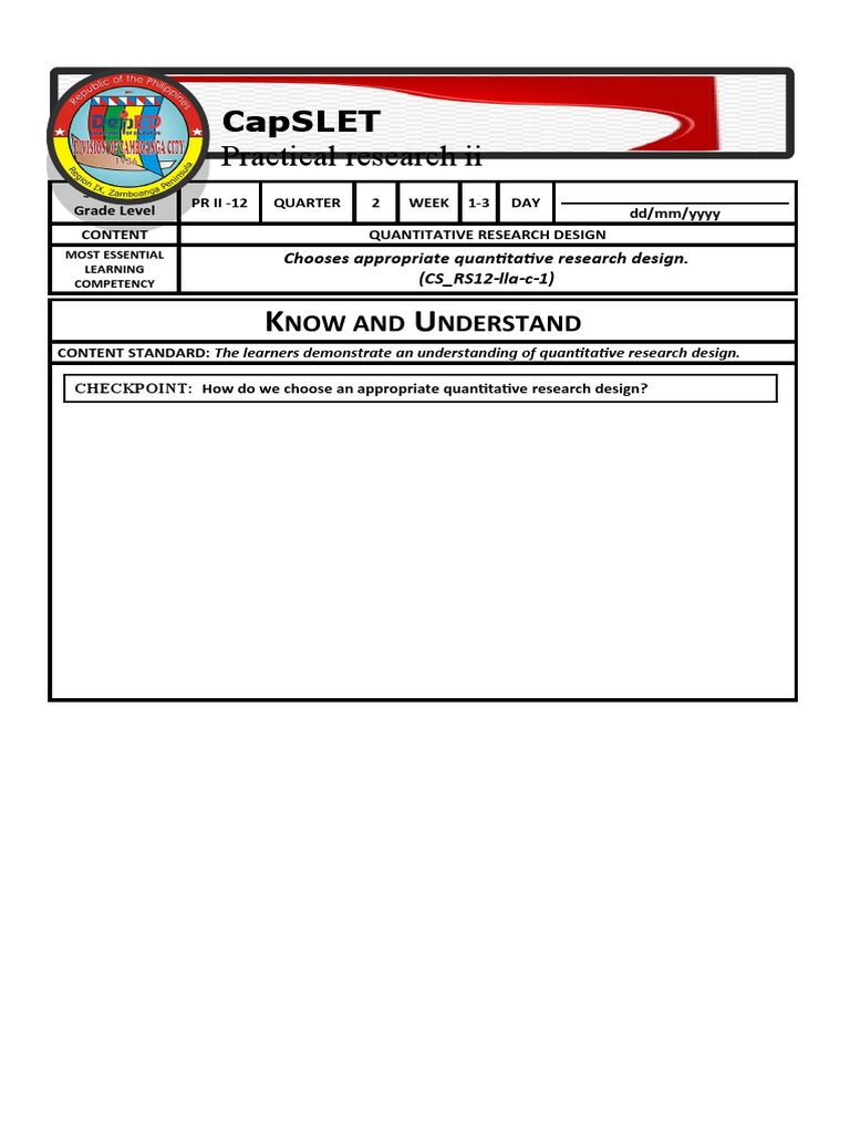 Quantitative Research Design Overview | PDF | Data Collection | Survey ...
