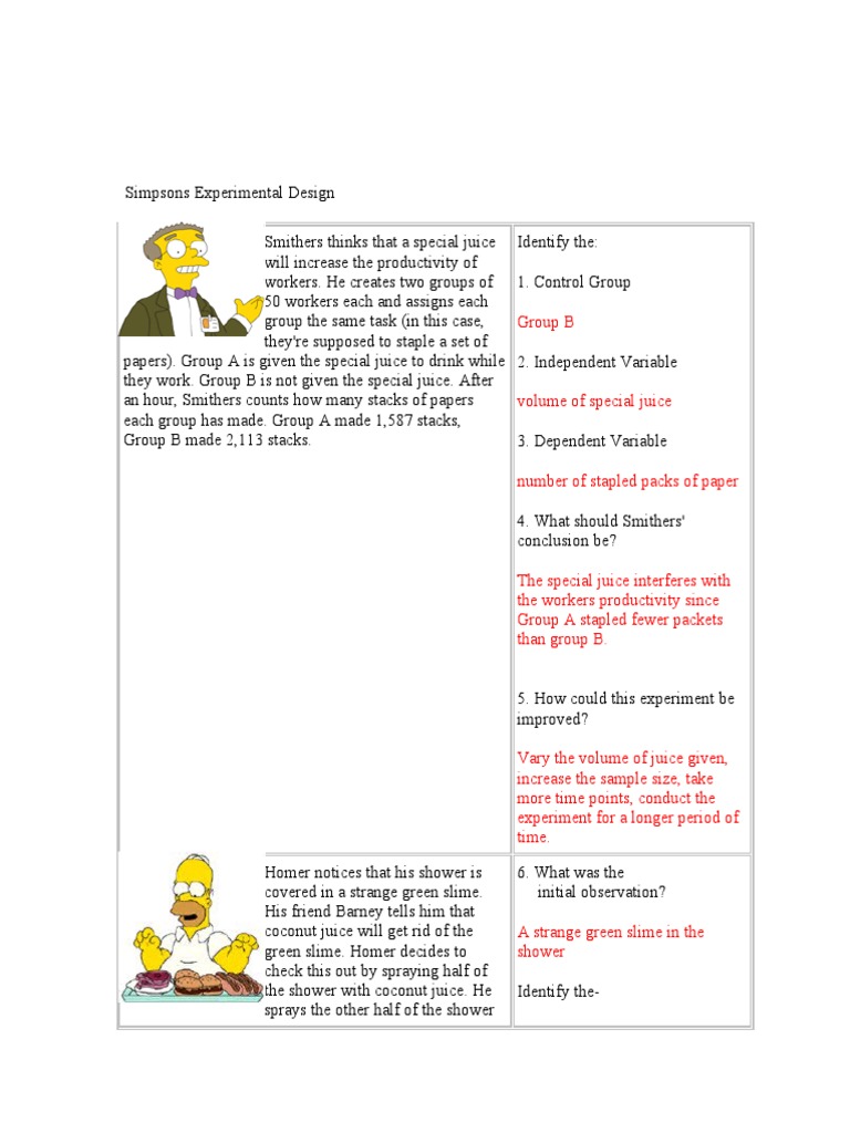 Alien Juice Bar Worksheet Answer Key PDF Experiment