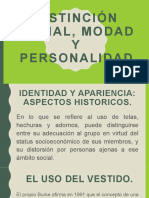 DIAPOSITIVAS DISTINCIÓN SOCIAL, MODAD Y PERSONALIDAD Lina Quintero.