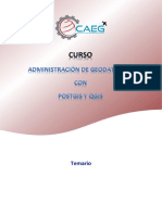 Estructura del Curso - Administración de Geodatabase con PostGIS