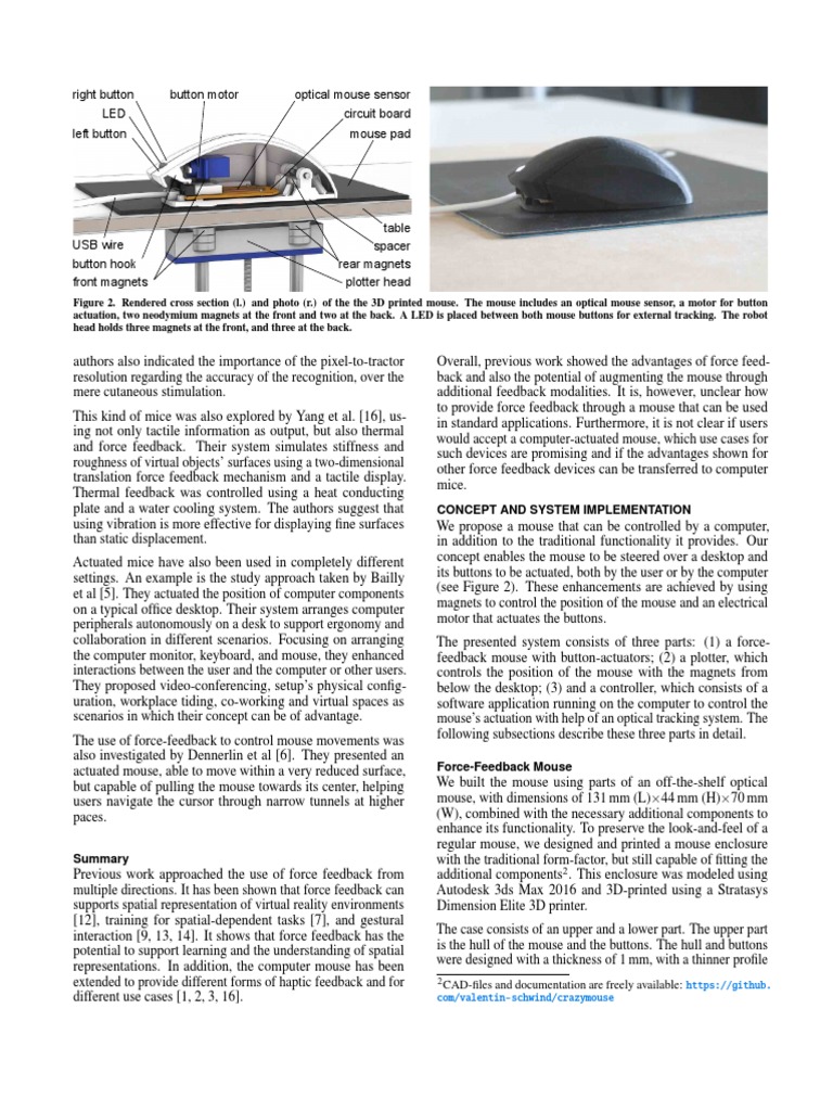 Design and Evaluation of A Computer Actuated Mouse 4 | PDF | Emerging ...