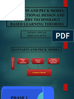 Hannafin and Peck Model Instructional Design and Delivery