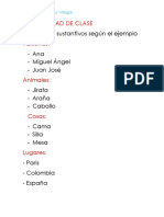 Actividad de El Sustantivo PDF