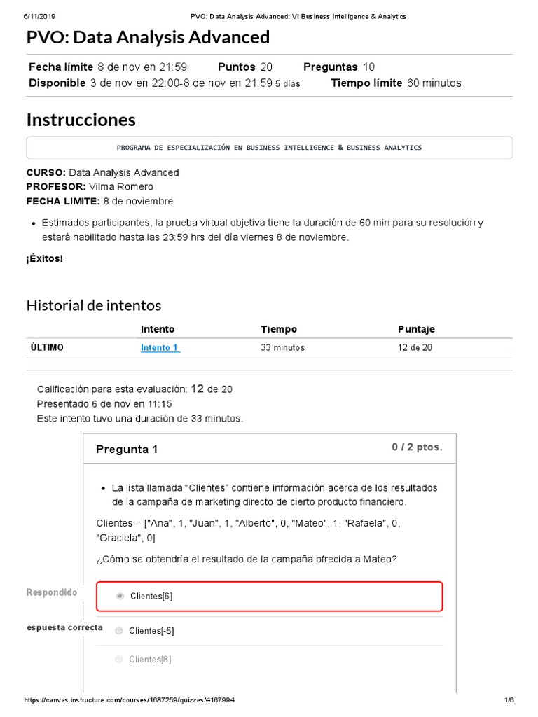 PVO - Data Analysis Advanced - VI Business Intelligence & Analytics ...