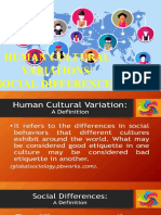 Human Cultural Variations/ Social Differences