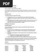 Chapter 13: Operating Segment Segment Reporting - Core Principle