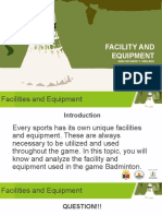 Badminton Facilities and Equipment