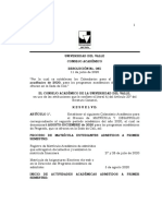 Res CA 085-Calendario Pregrado Cali 2-2020 PDF