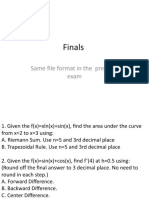 Finals: Same File Format in The Previous Exam