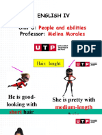 English Iv Unit 8: Professor:: People and Abilities Melina Morales