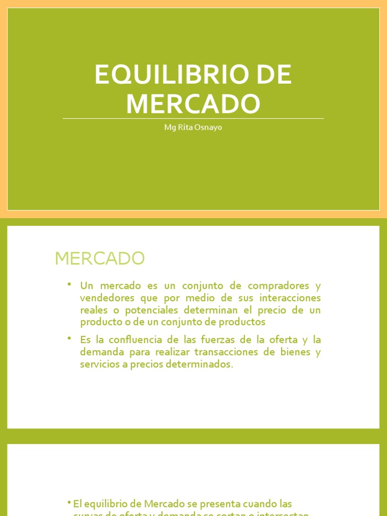 Equilibrio en el Mercado de Bienes | PDF | Oferta (economía) | Oferta y ...