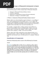 4 Common Types of Financial Statements To Know: 1. What Is A Statmemt of Financial Position (Balance Sheets) ?