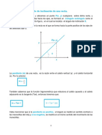 Pendiente y Angulo de Inclinacion de Una Recta