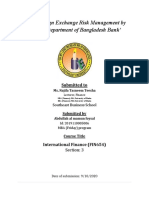 Treasury Department of Bangladesh Bank': Foreign Exchange Risk Management by