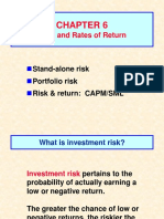 Risk and Rates of Return: Stand-Alone Risk Portfolio Risk Risk & Return: CAPM/SML