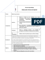 Guía para elaborar un artículo de opinión