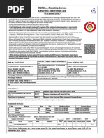 Irctcs E-Ticketing Service Electronic Reservation Slip (Personal User)