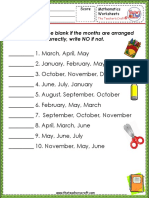 Months Worksheets-1 PDF