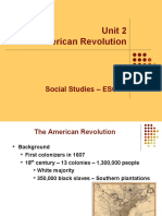 Unit 2 The American Revolution: Social Studies - ESO-4