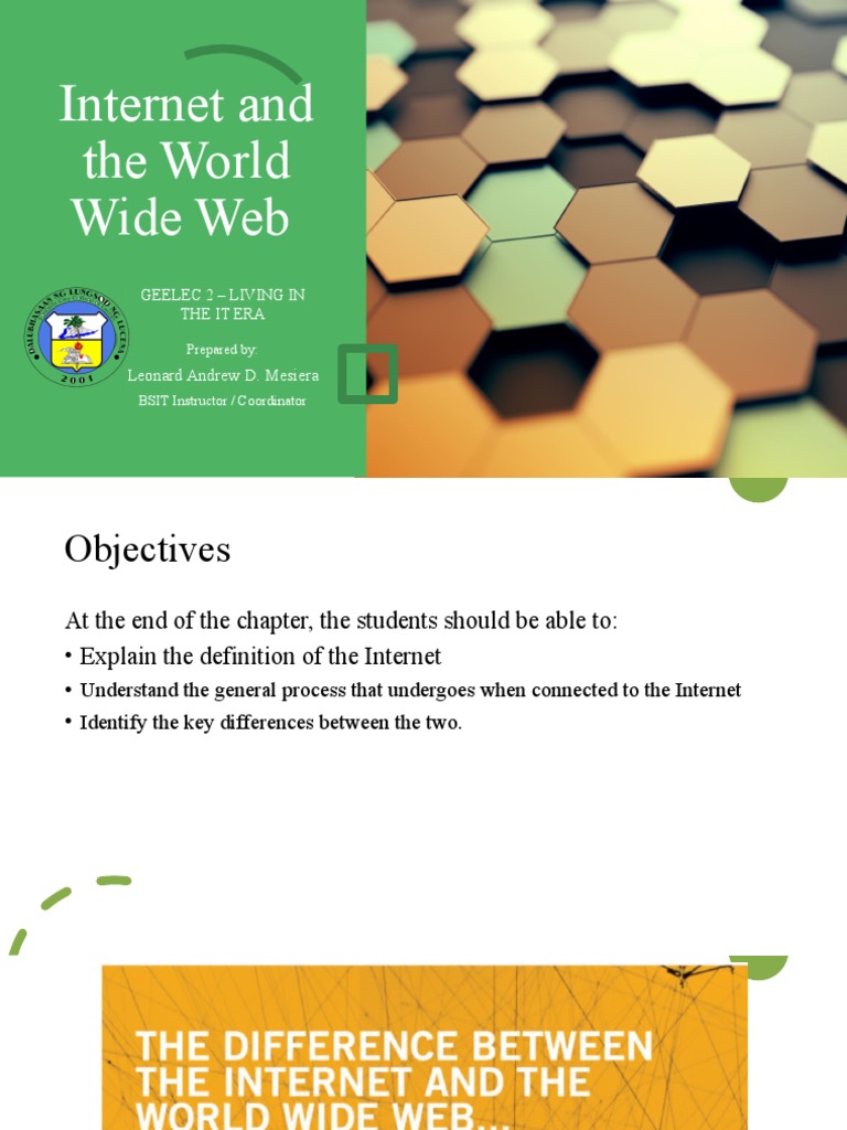 Understanding Internet vs. World Wide Web | PDF | Websites | World Wide Web