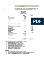 Worksheet: Lazlo Service Co. Trial Balance December 31, 2006 Debit Credit