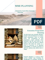 Programme Planning: Course Title-Fundamentals of Agriculture Extension Education