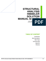 Structural Analysis Hibbeler Solution Manual Si Units: Table of Content