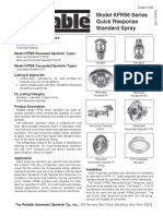 Model KFR56 Series Quick Response Standard Spray: Bulletin 036