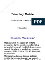 Teknologi Mobile: Saefurrohman, S.Kom, M.Cs
