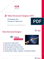 Tekla Structural Designer 2015: UK Manager's Day Thursday 19 March 2015