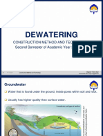 Dewatering: Construction Method and Technology Second Semester of Academic Year 2020/2021