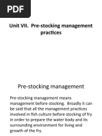 Unit VII. Pre-Stocking Management Practices